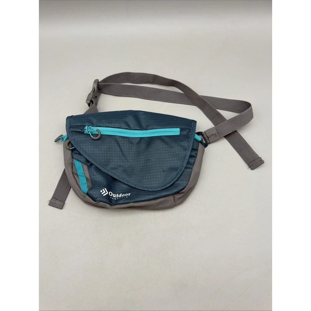 Outdoor Products Marilyn 1.9 L Fanny Pack Waist Belt Hiking Bag Blue & Gray